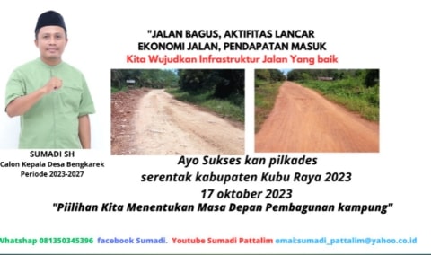 Maju di Pilkades 2023, Sumadi Siapkan Progam Kesejahteraan Warga Desa Bengkarek
