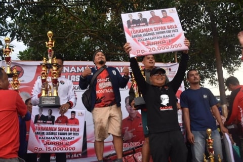 Tutup Turnamen Sepakbola, Sujiwo Sampaikan Program Ganjar-Mahfud