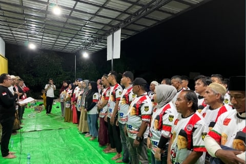 Relawan Desa Mekar Baru Komitmen Menangkan Jikir di Pilkada Kubu Raya