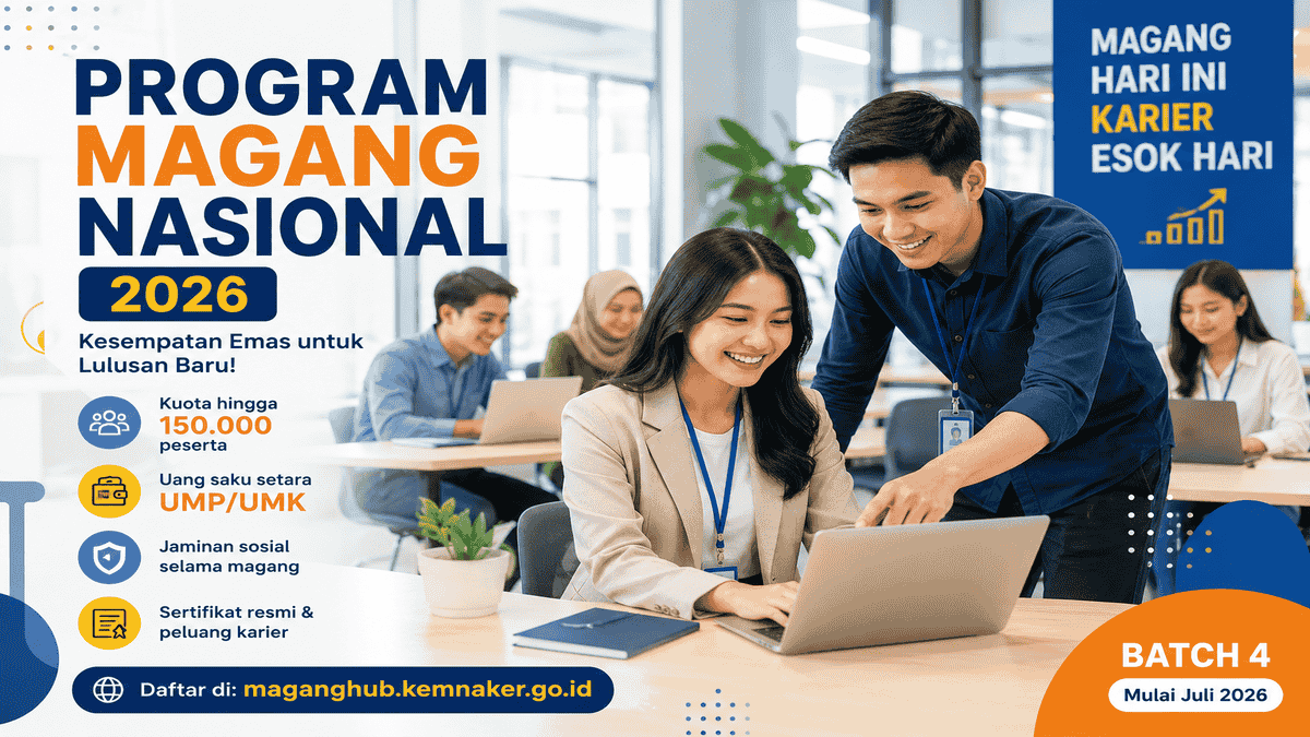 Cara Daftar Program Magang Nasional Juli 2026: Kuota 150 Ribu Peserta