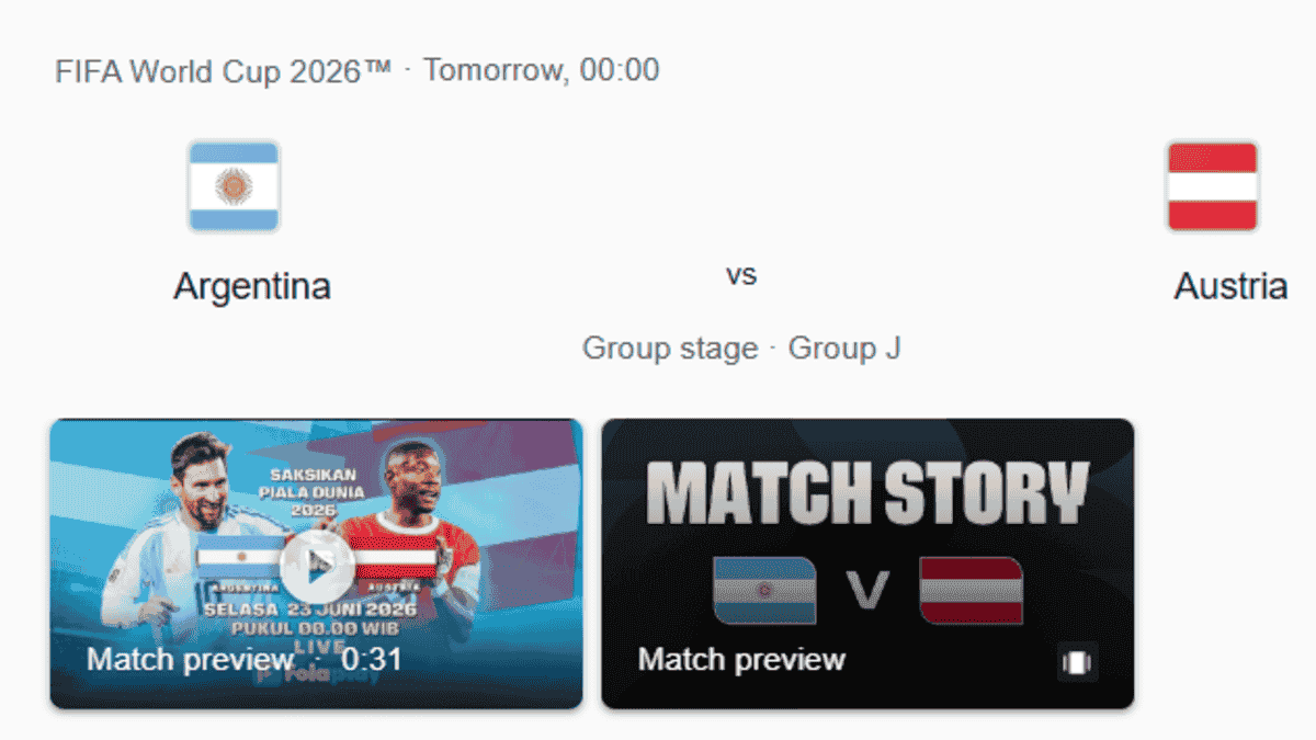 Link Nonton Streaming Norwegia vs Senegal Gratis: Update Hasil Piala Dunia 2026 Hari Ini Link Nonton Streaming Norwegia vs Senegal Gratis: Update Hasil Piala Dunia 2026 Hari Ini