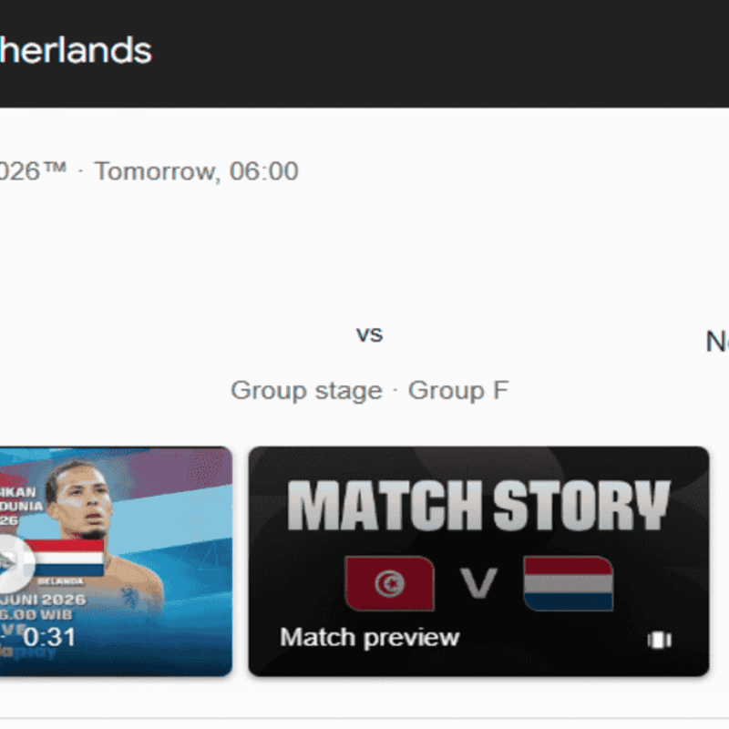 Nonton Siaran Langsung Tunisia vs Belanda: Laga Penentu Grup F Piala Dunia 2026 yang Sarat Tekanan dan Harapan