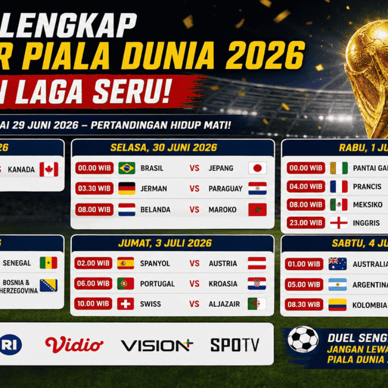 Jadwal 32 Besar Piala Dunia 2026, Messi dan Haaland Siap Beraksi