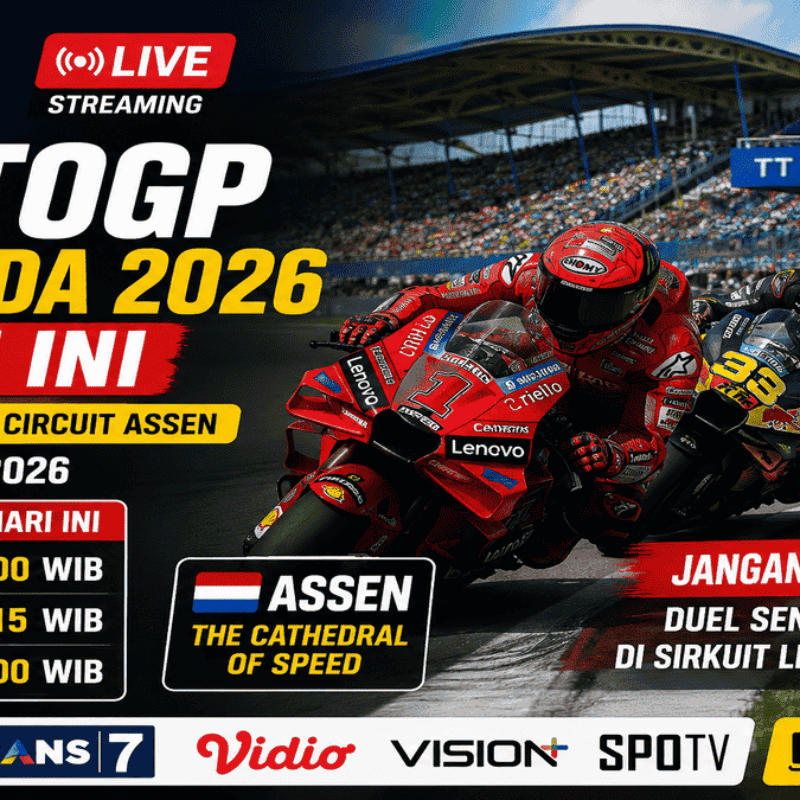 Live Streaming MotoGP Belanda 2026 Hari Ini: Link Nonton Race Assen Live, Jadwal dan Jam Tayang