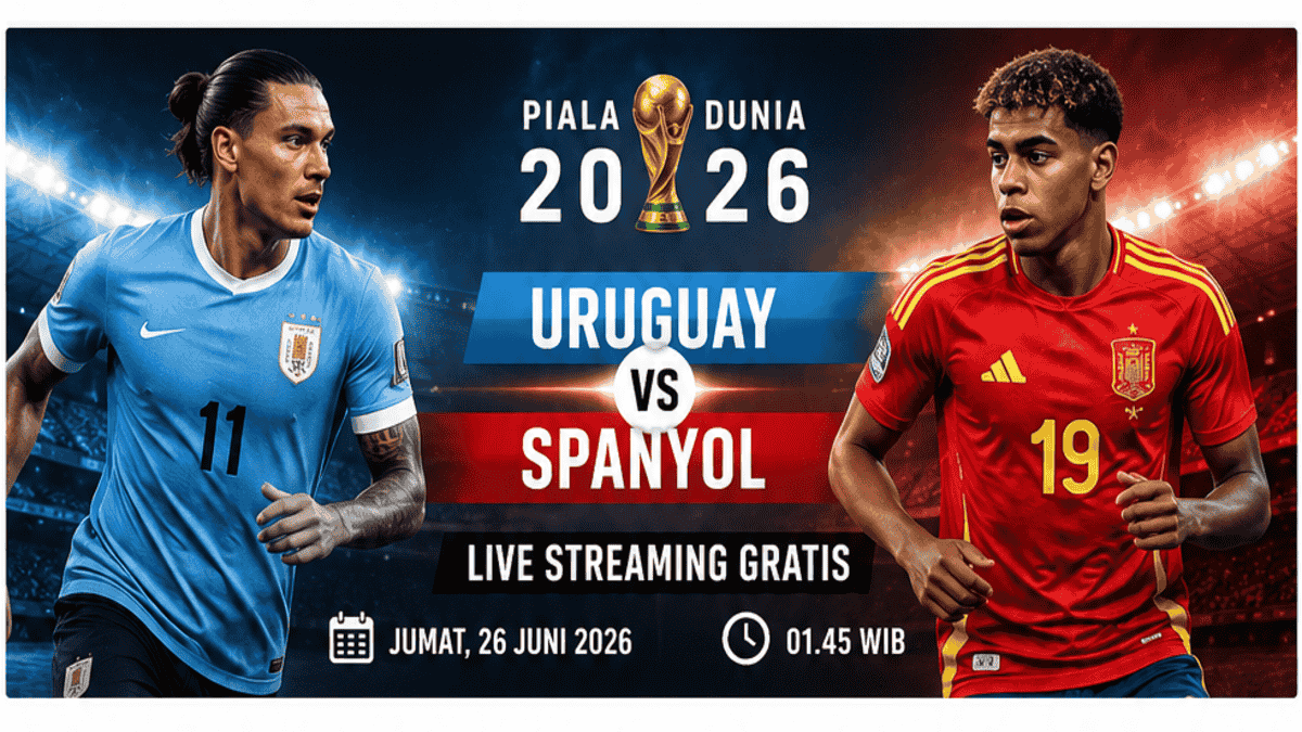 Nonton Uruguay vs Spanyol Gratis, Perebutan Posisi Teratas Grup Piala Dunia 2026