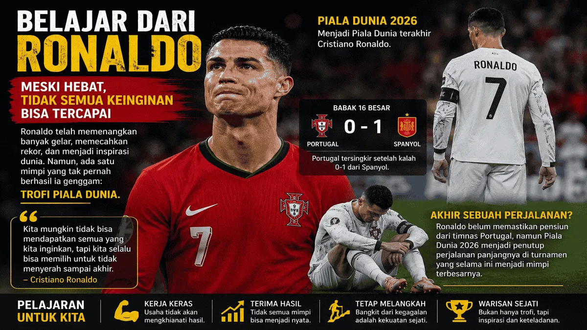 Belajar dari Cristiano Ronaldo: Bahkan Sang Legenda Tak Selalu Mendapatkan Akhir yang Diimpikan Belajar dari Cristiano Ronaldo: Bahkan Sang Legenda Tak Selalu Mendapatkan Akhir yang Diimpikan