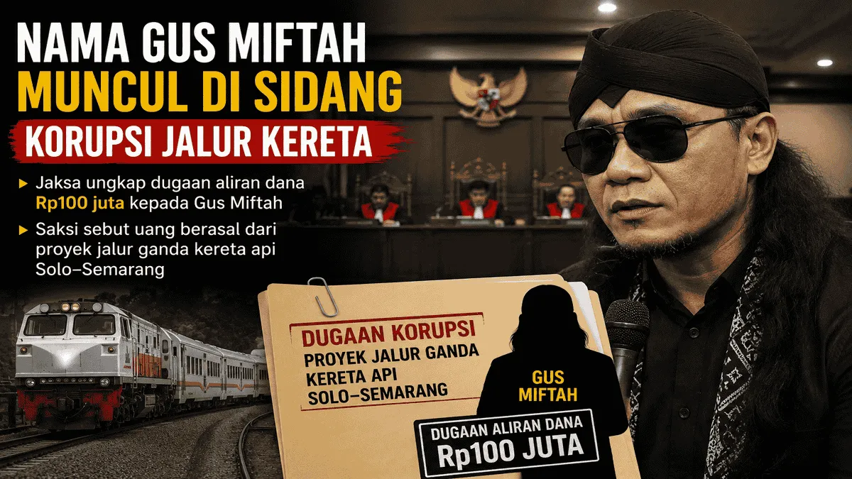 Jaksa Ungkap Dugaan Uang Proyek Kereta Mengalir ke Gus Miftah, Begini Fakta Sidangnya