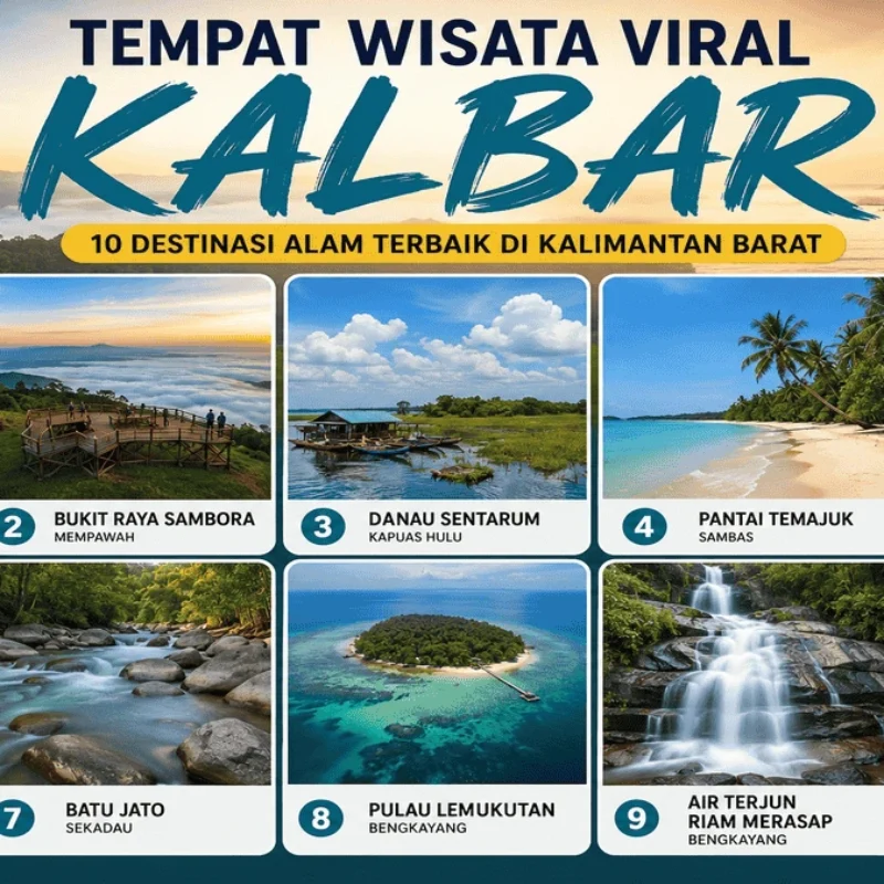 Tempat Wisata Viral Kalbar 2026, 10 Destinasi Alam Terindah di Kalimantan Barat