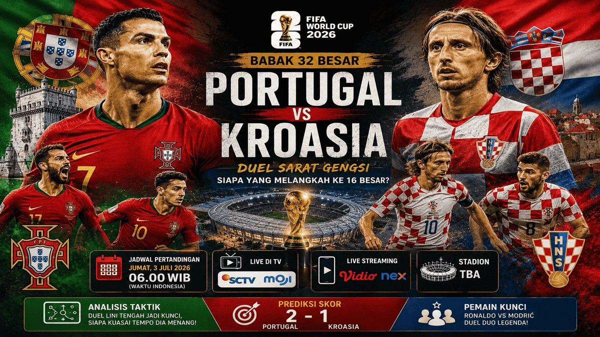 Prediksi Portugal vs Kroasia Piala Dunia 2026