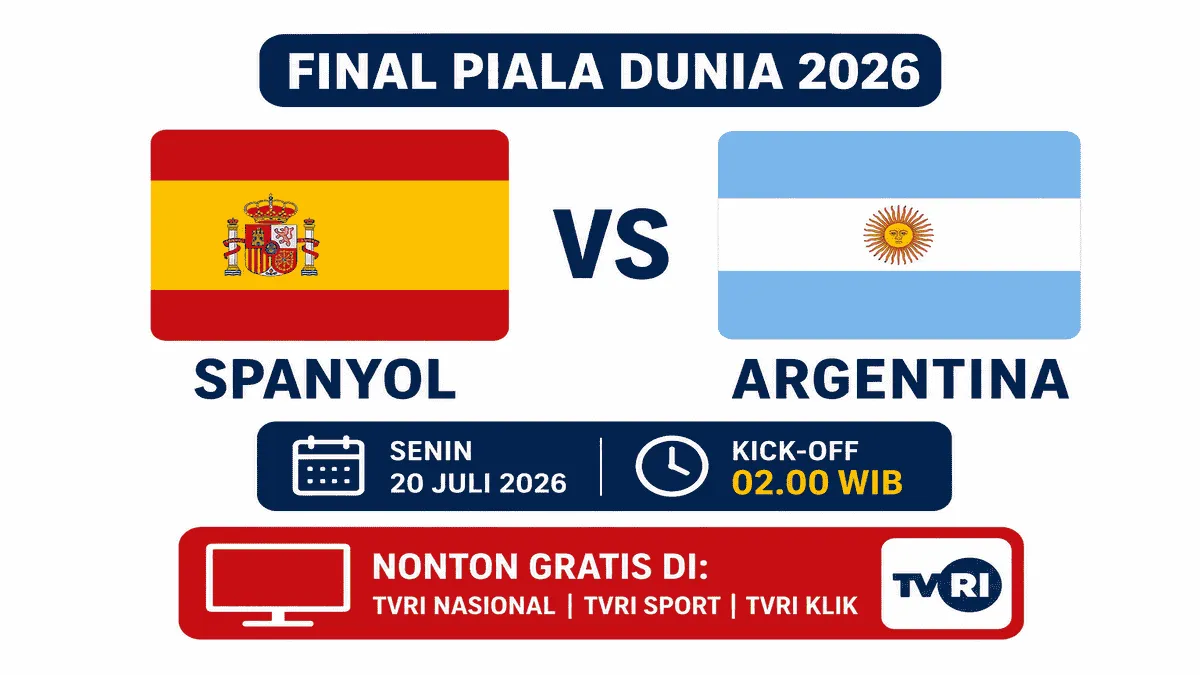 Live Nonton Spanyol vs Argentina Gratis: Final Piala Dunia 2026 Pertarungan Dua Revolusi Sepak Bola Live Nonton Spanyol vs Argentina Gratis: Final Piala Dunia 2026 Pertarungan Dua Revolusi Sepak Bola