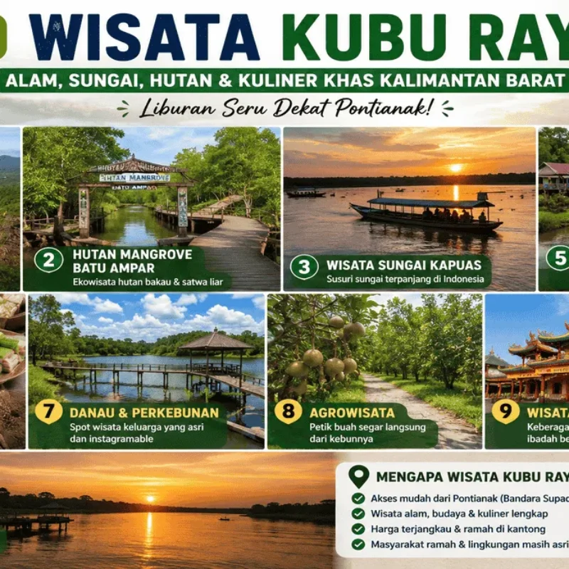 9 Wisata Kubu Raya yang Lagi Hits 2026, Nomor 1 Jadi Favorit Wisatawan Saat ke Kalbar