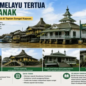 Suasana Kampung Beting yang dikenal sebagai salah satu kampung Melayu tertua dan cikal bakal Kota Pontianak di Kalimantan Barat.