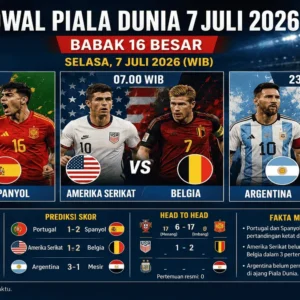 Live Piala Dunia 7 Juli 2026: Jadwal Lengkap, Jam Tayang, Prediksi Skor dan Link Nonton Resmi
