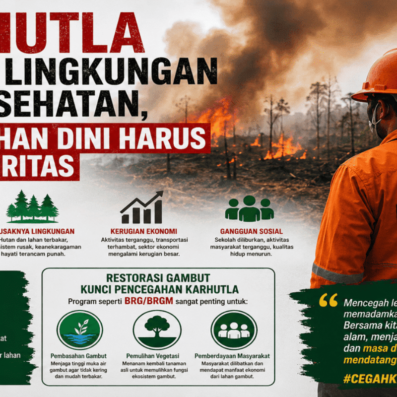 Karhutla Ancam Lingkungan dan Kesehatan, Pencegahan Dini Harus Jadi Prioritas