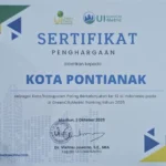Pontianak Peringkat 12 Sebagai Kota Paling Berkelanjutan