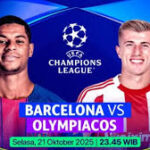 Link Live Streaming Barcelona vs Olympiacos : Gratis nonton di SCTV